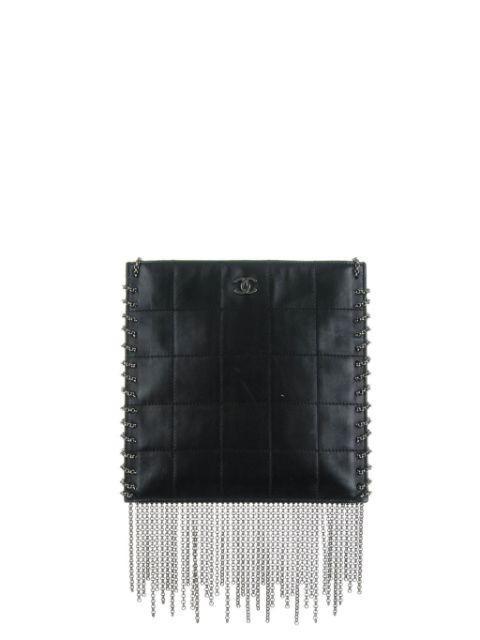 CHANEL chain-fringe leather crossbody bag Women