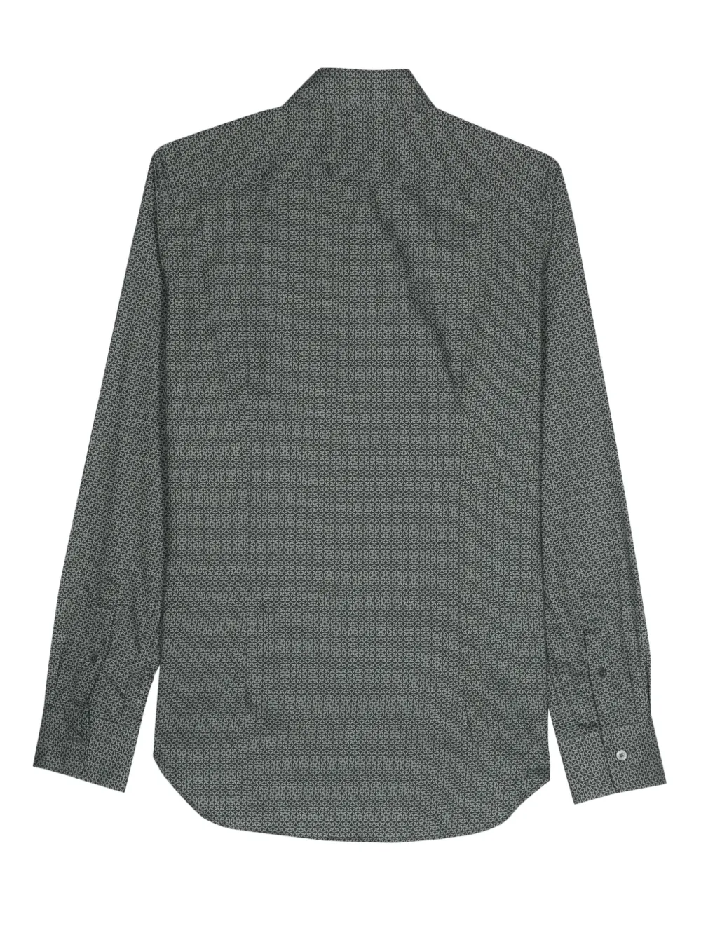 Canali Overhemd met geometrisch patroon - Groen