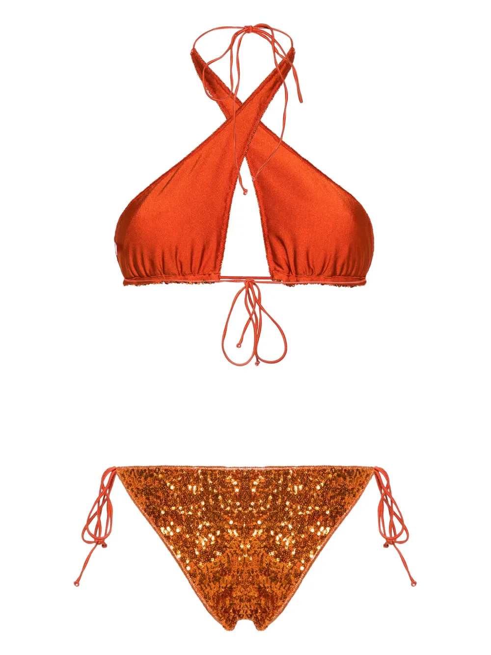 Oséree Bikini verfraaid met pailletten - Oranje
