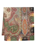 ETRO paisley-print wool-blend scarf - Green