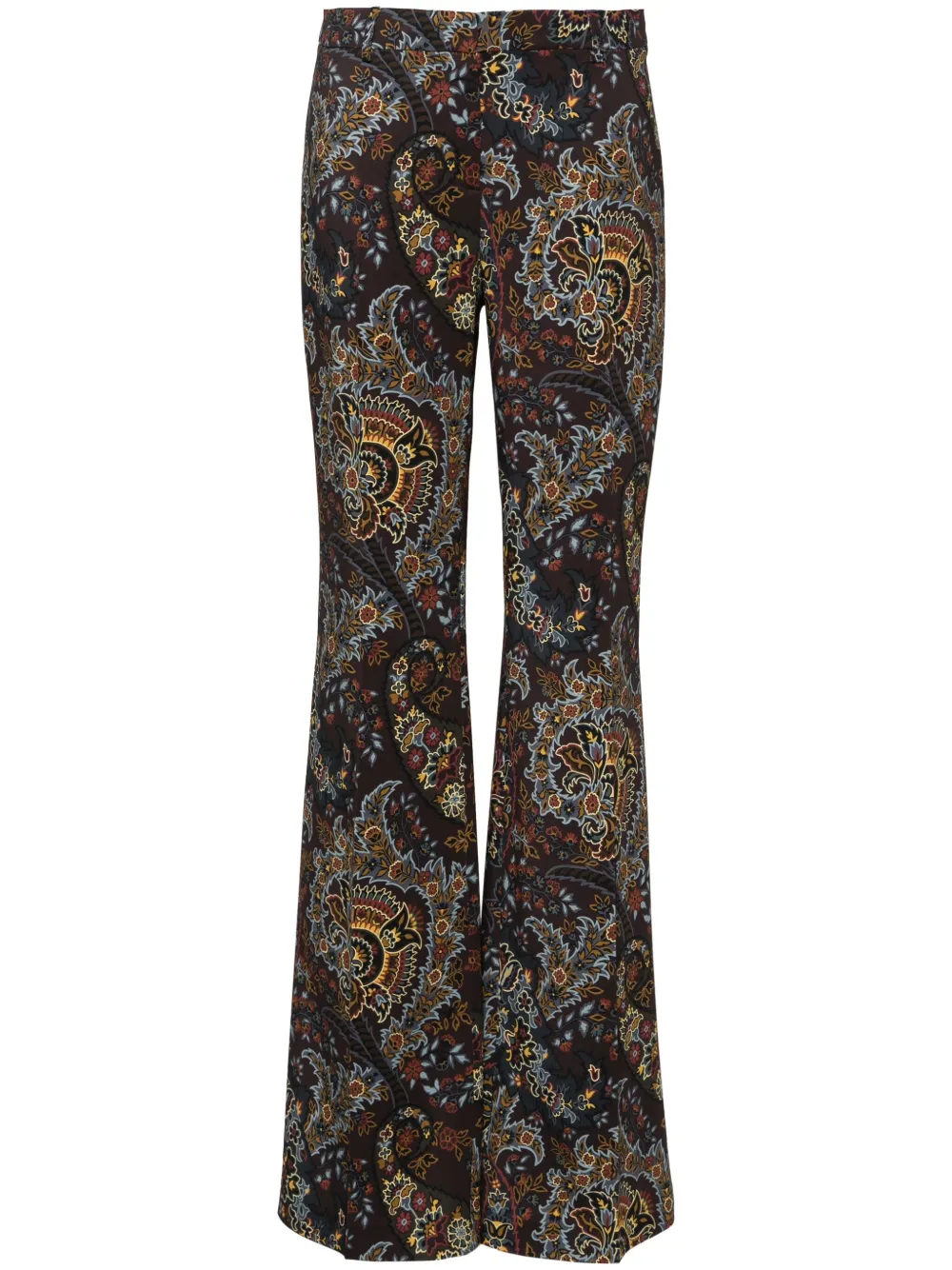 Etro paisley print Flared Trousers Purple