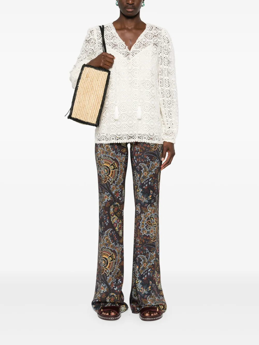 ETRO Jurk met paisley-print - Paars