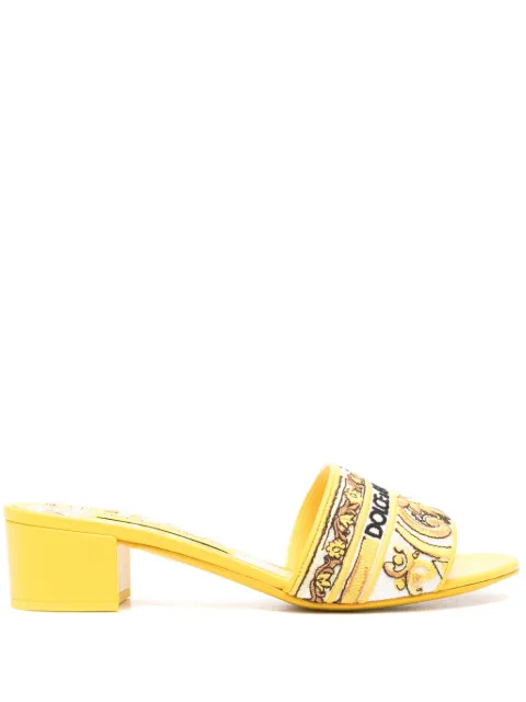 Dolce & Gabbana 40mm Majolica-embroidered sandals CR1748AV804 - 0