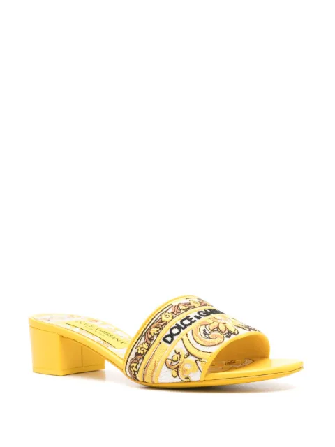 Dolce & Gabbana 40mm Majolica-embroidered sandals CR1748AV804 - 1