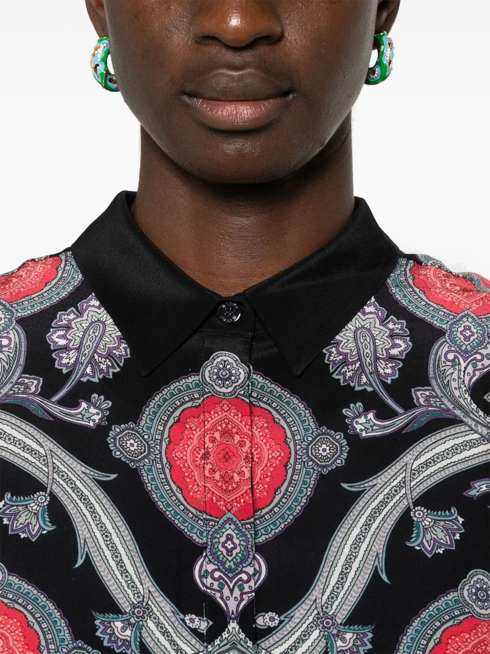 ETRO Overhemd met paisley-print Blauw