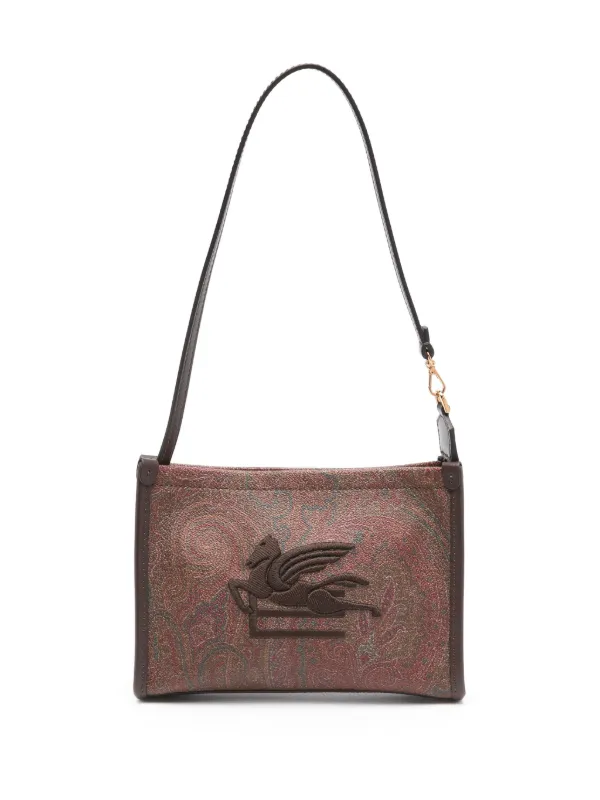 ETRO Pegaso embroidered paisley print Tote Bag Brown FARFETCH CA