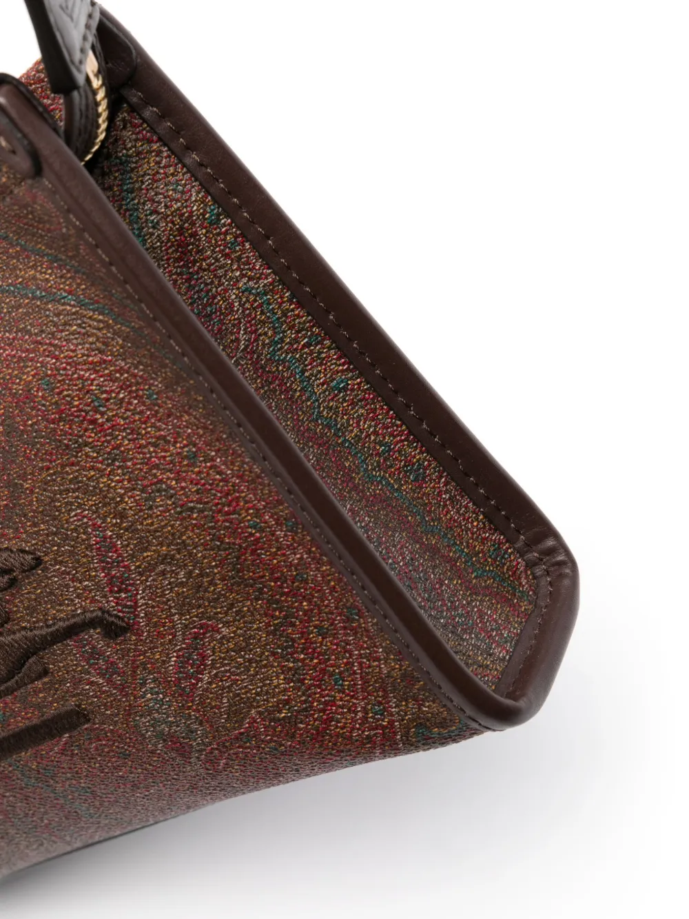 ETRO T-shirt met paisley-print en geborduurd logo Bruin