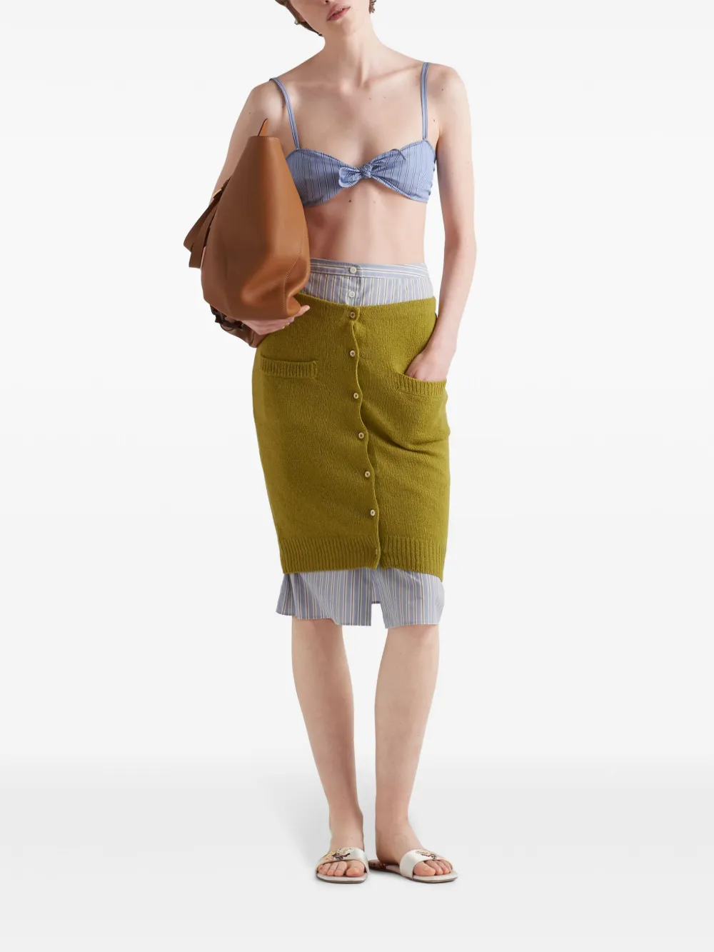 Prada Wollen rok - Groen