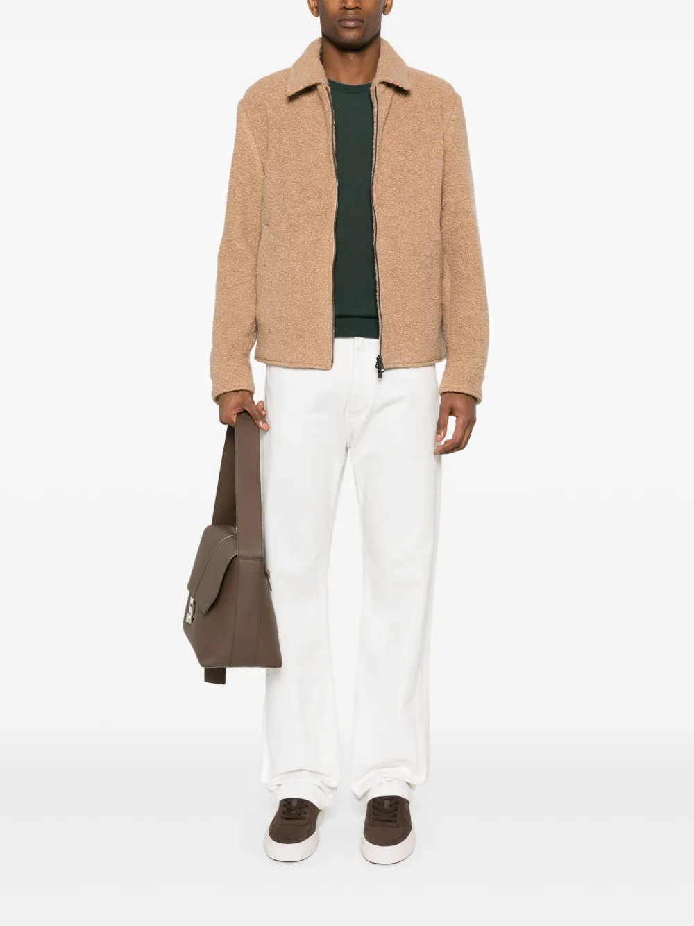Canali Trui met ronde hals - Groen
