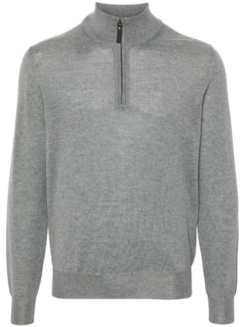 Canali half-zip mélange jumper