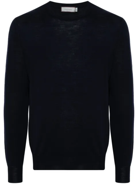 Canali crew-neck merino jumper