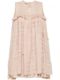 Baruni ruffled mini dress - Neutrals