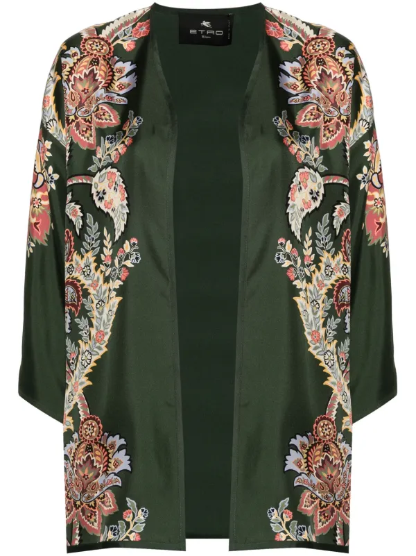 【送料&関税込】Etro Maxi Paisley Patterned Jacket Paisley denim jacket in grey - Etro | Mytheresa