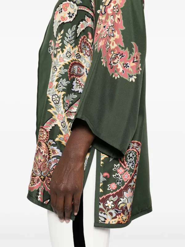 ETRO フローラル ペイズリー ツイル ジャケット グリーン ETRO ペイズリー ベルベット テーラードジャケット グリーン