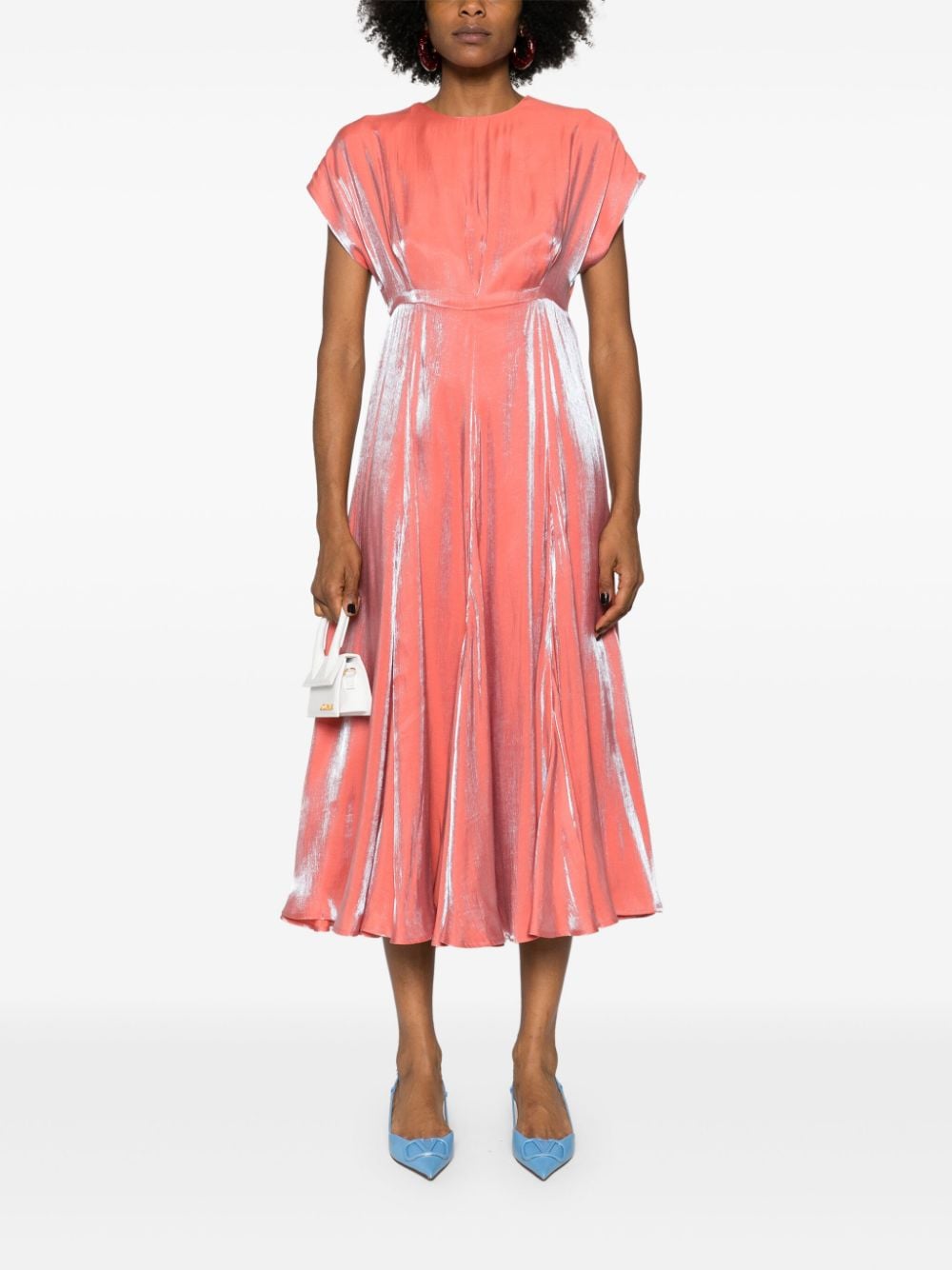 Shop Baruni Aimee Midi Dress In Pink