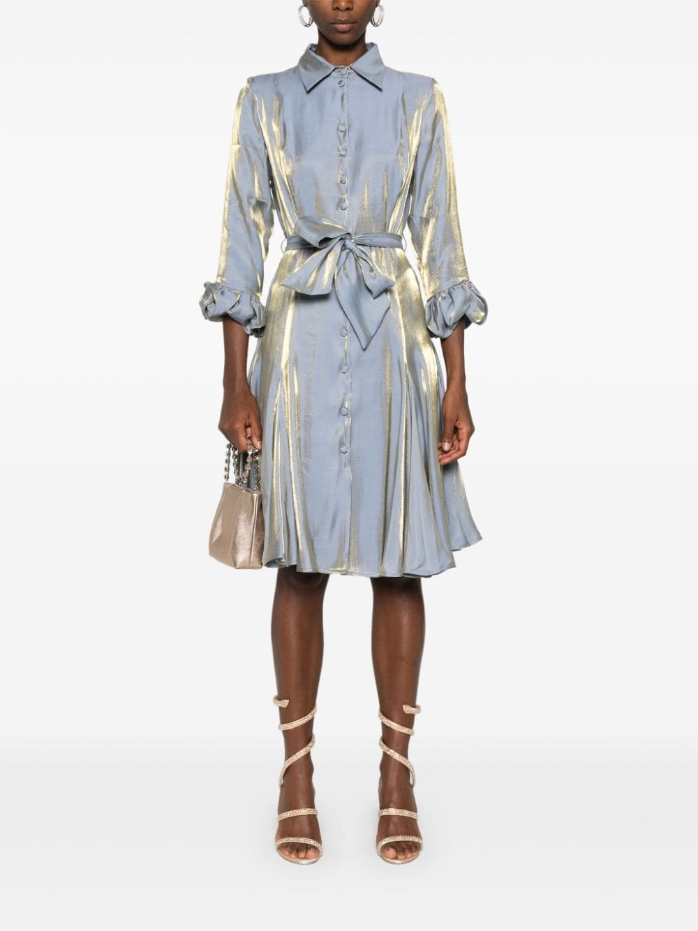 Shop Baruni Carina Shirt Dress In Blue