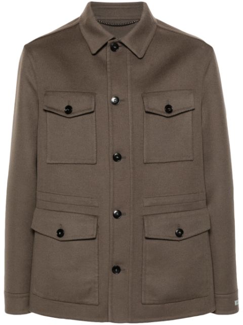 Canali single-breasted wool-cashmere jacket