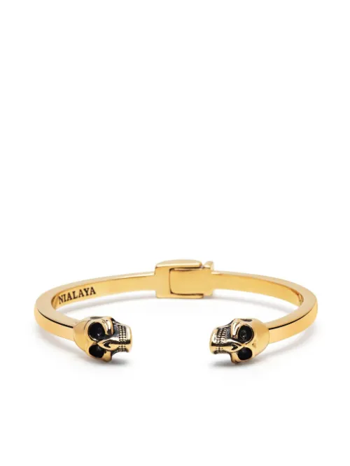 Bracelet en plaqué à motif tête de mort - Nialaya Jewelry - Modalova