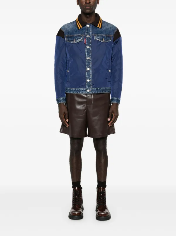 DSQUARED2 Panelled Bomber Jacket | Blue | FARFETCH
