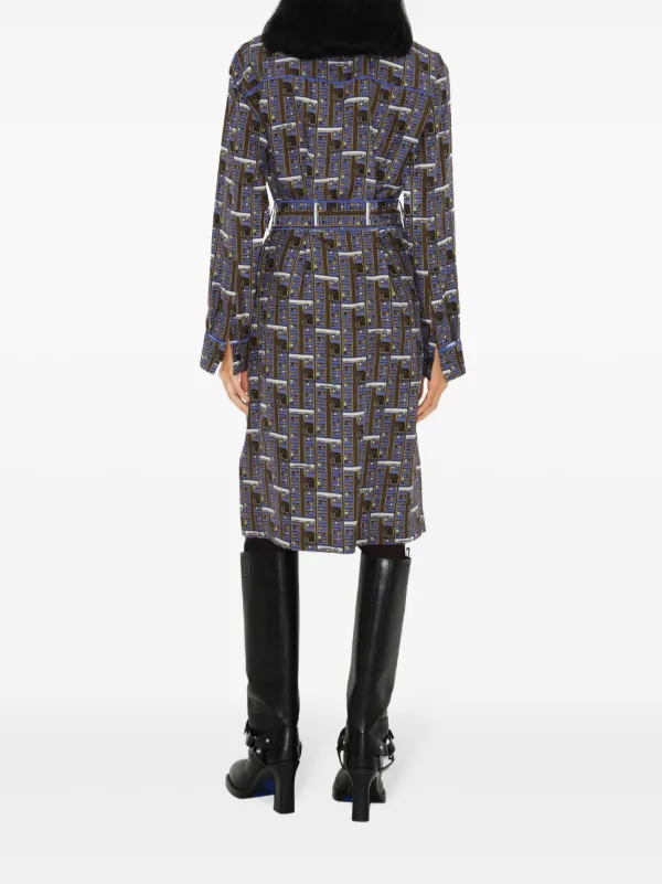 ワンピース Burberry SS23 SILK CHEMISIER DRESS (8069648_B5650) Burberry Silk Dress | Blue | FARFETCH