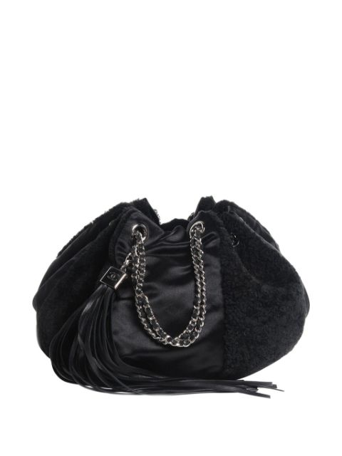 CHANEL 2003-2004 shearling drawstring bag Women