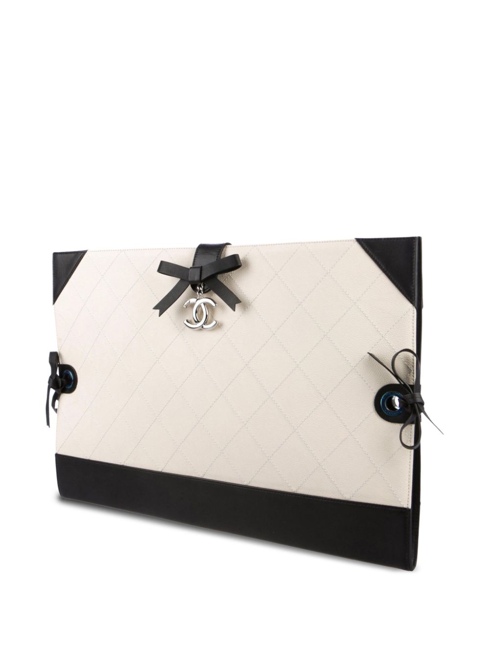 CHANEL 2014 CC diamond-quilted clutch bag Women