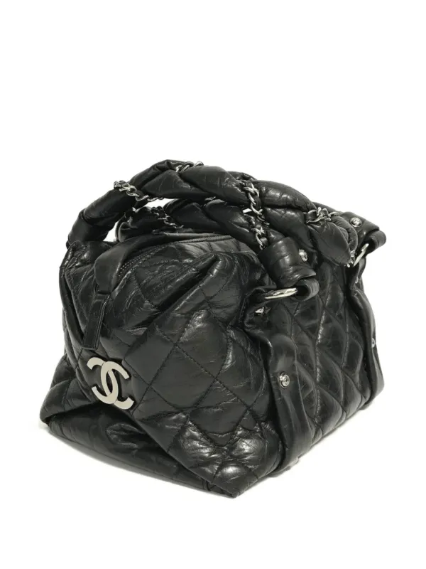 CHANEL Pre-Owned 2006 Lady Braid diamond-quilted Tote Bag | Black