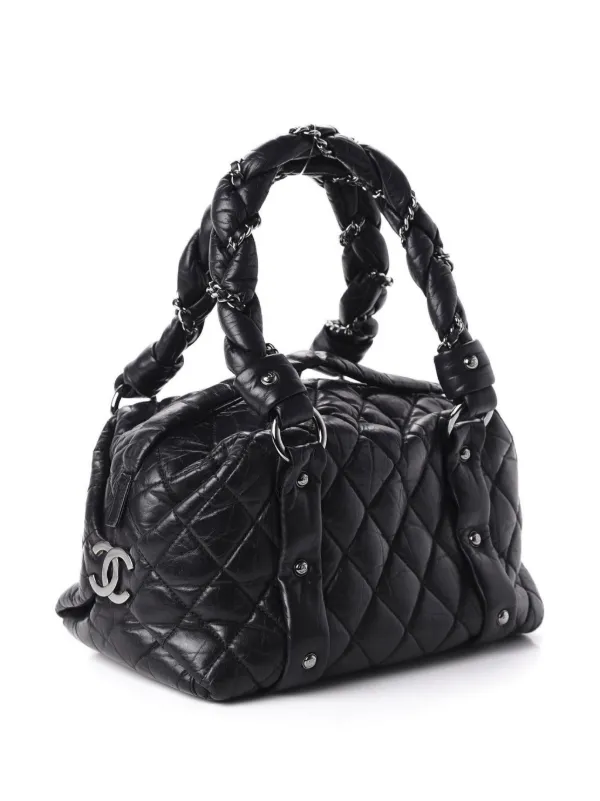 CHANEL ブラック キルティング ハンドバッグ CHANEL Pre-Owned 2006 Lady Braid ハンドバッグ | ブラック | FARFETCH JP