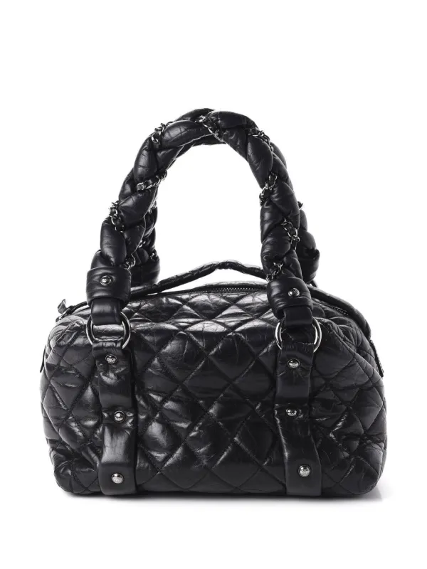 CHANEL Pre-Owned 2006 Lady Braid diamond-quilted Tote Bag | Black