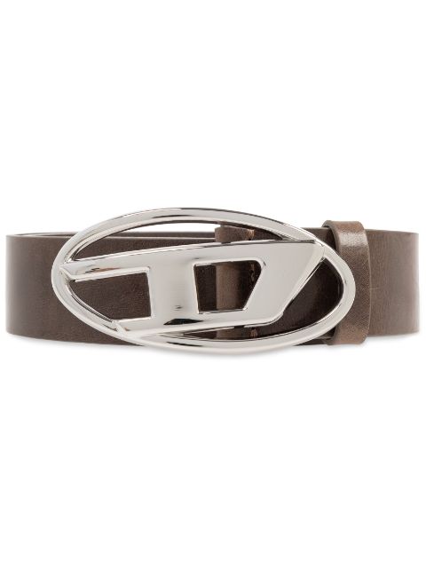 Diesel logo-buckle leather belt Women