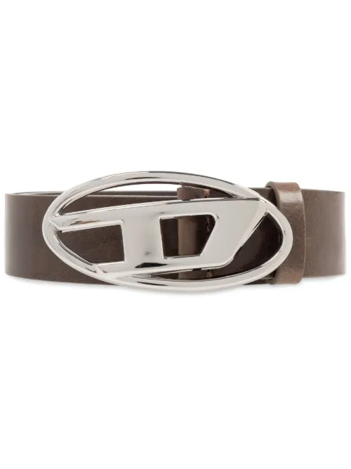 Ceinture en cuir à boucle logo - Diesel - Modalova