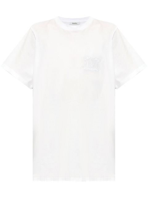 Max Mara monogram-embroidered cotton T-shirt Women