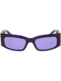 Balenciaga Eyewear logo-print rectangle-frame sunglasses - Purple