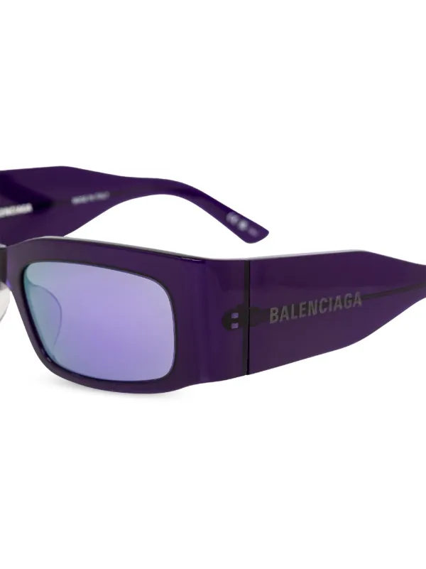 サングラス BALENCIAGA 'Paper Rectangle' sunglasses Purple 773507T0039 BALENCIAGA Paper Rectangle Sunglasses Purple | wananluxury