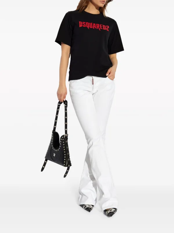 DSQUARED2 ロゴパッチ ジーンズ | ホワイト | FARFETCH JP
