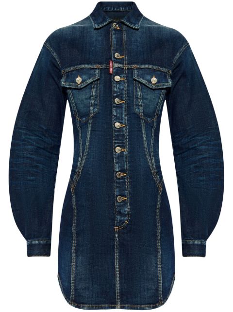 DSQUARED2 logo-patch denim minidress