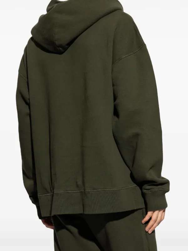 DSQUARED2 logo-print Cotton Hoodie | Green | FARFETCH GE