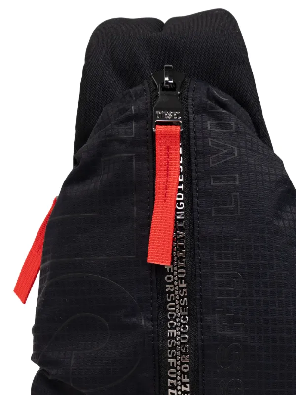 Diesel Zip-D-sling Bag In check-jacquard Shell | Black | FARFETCH GE