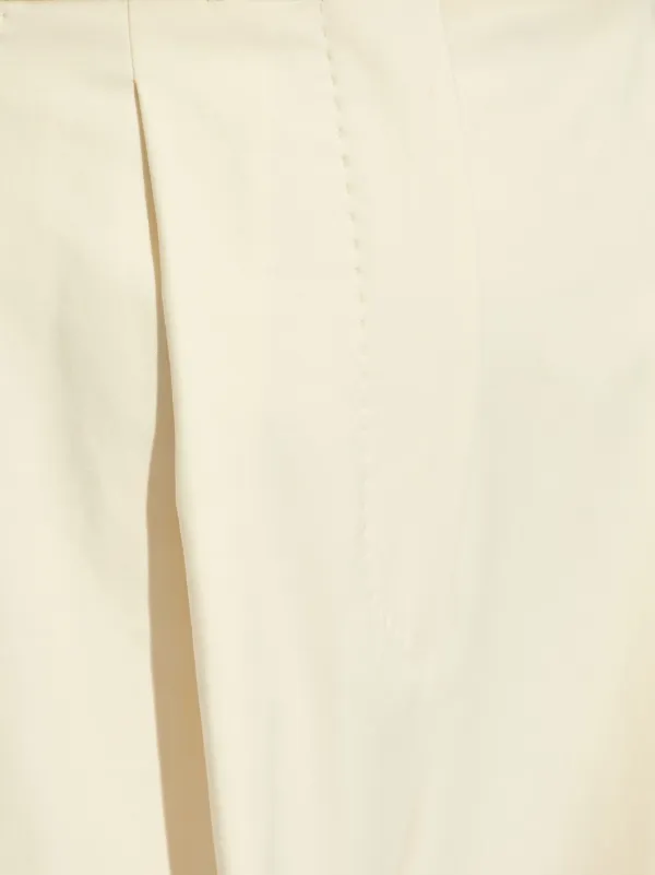 MAX MARA AVORIAZ オーバーサイズ ストレッチ コットン パンツ Max Mara Avoriaz wide-leg Trousers | Neutrals | FARFETCH