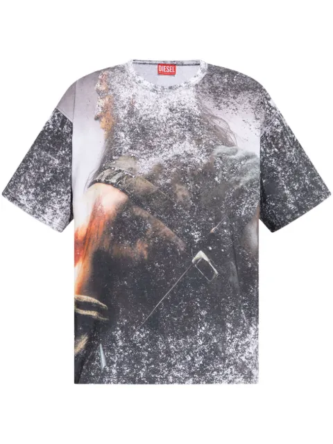 Diesel graphic-print cotton T-shirt