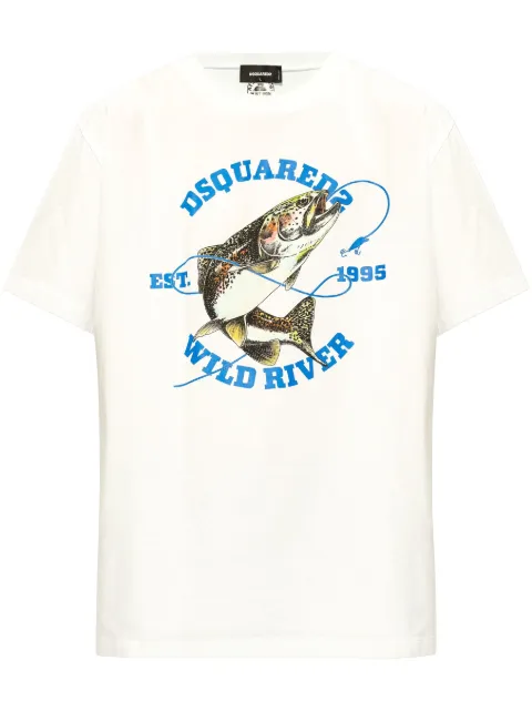 DSQUARED2 graphic-print cotton T-shirt 