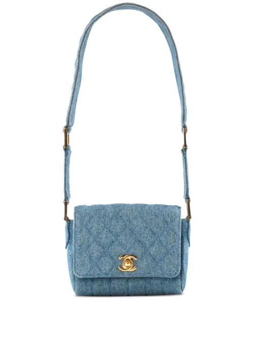 Sac porté épaule mini en jean (1989) - CHANEL Pre-Owned - Modalova