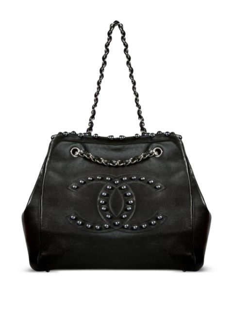 HOT SALE CHANEL 2008 CC-studded leather tote bag Women