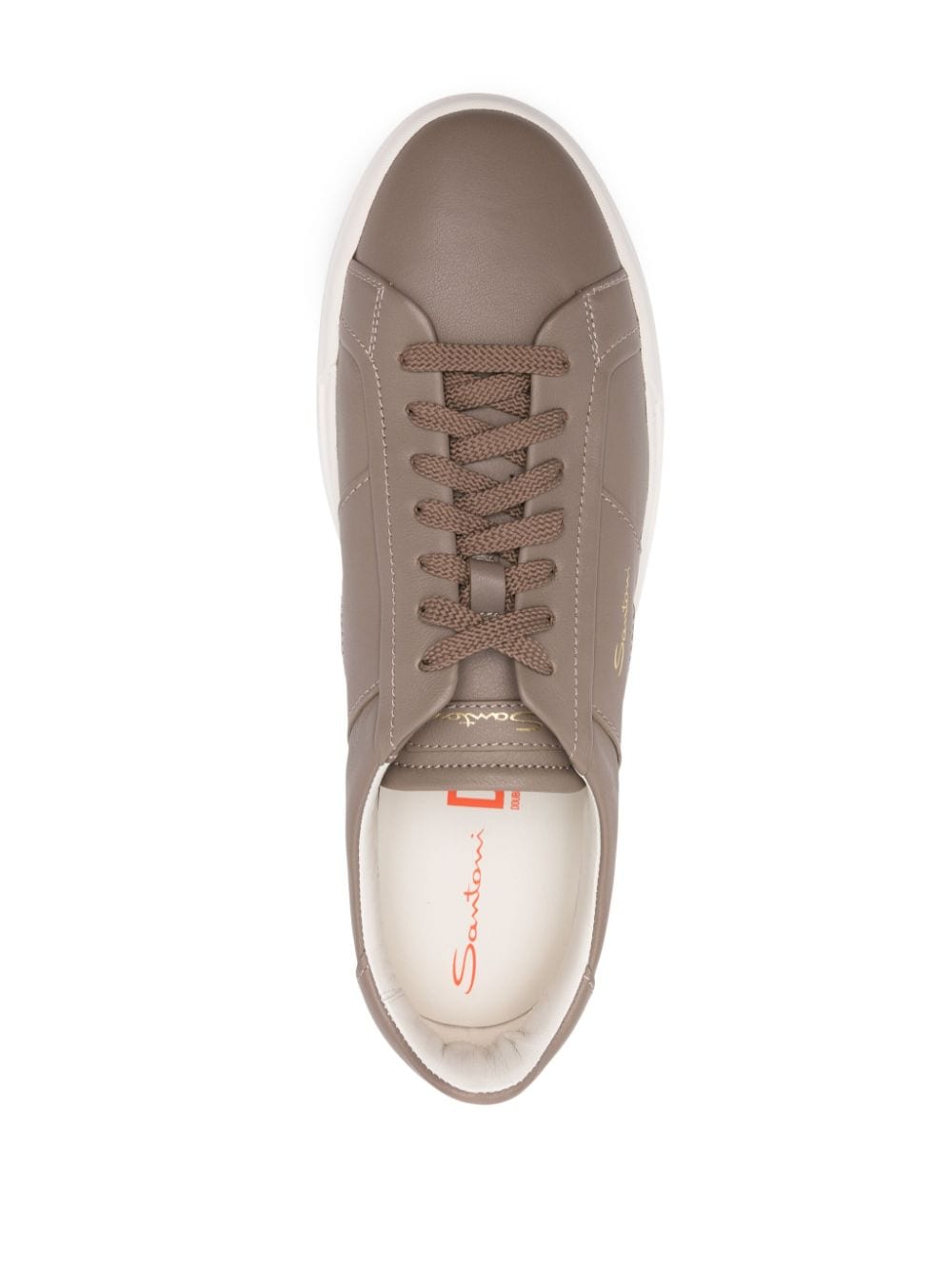 Santoni Leren sneakers Bruin