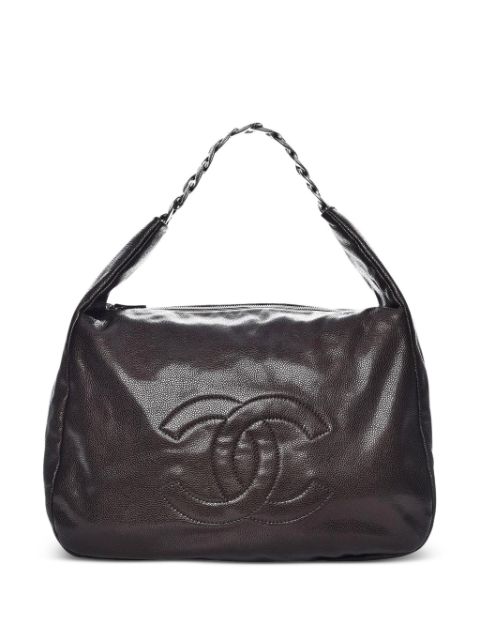 CHANEL 2010 stitched-CC shoulder bag Women