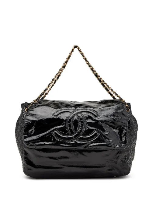 Grand sac porté épaule verni Rock and Chain (2006) - CHANEL Pre-Owned - Modalova