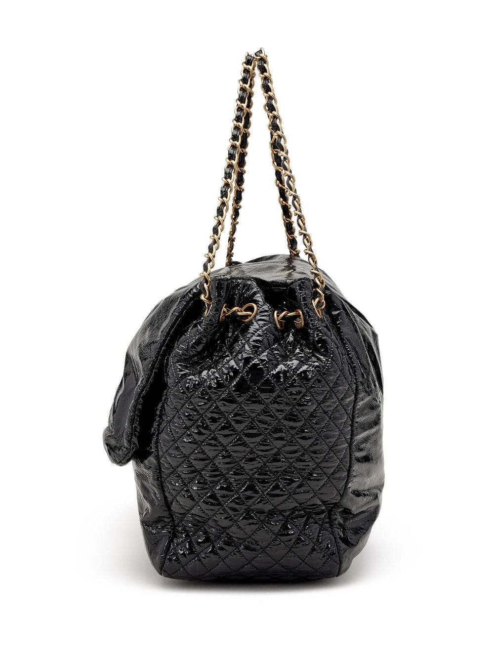 CHANEL 2006 large Rock and Chain patent shoulder bag Women