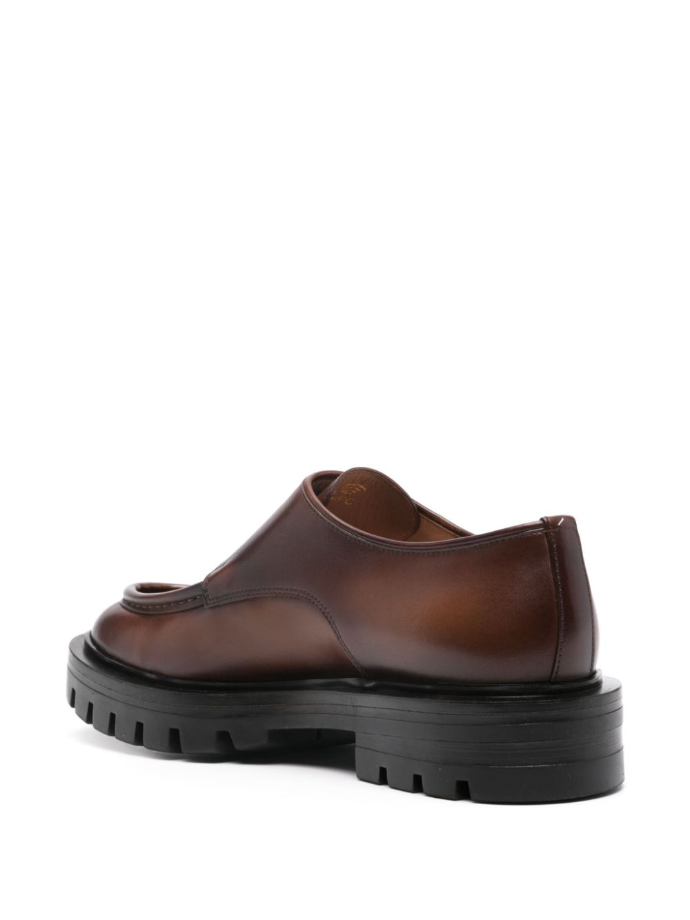 Santoni Leren loafers Bruin