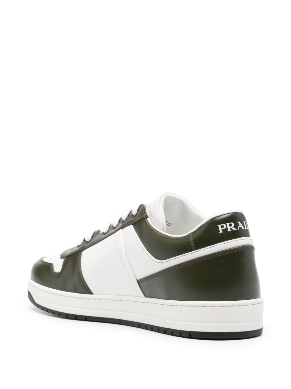 Prada Leren sneakers met logo Wit