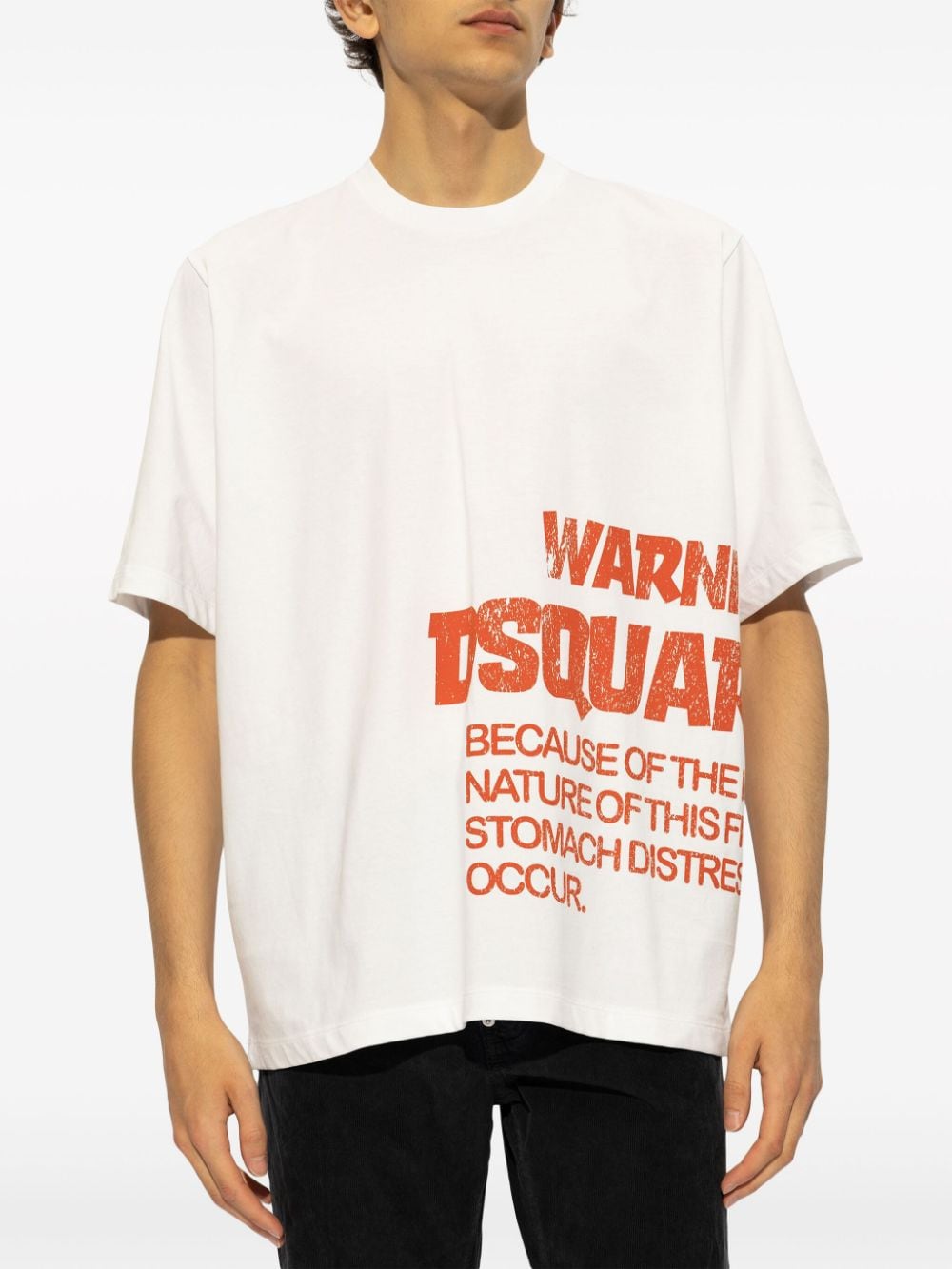 Shop Dsquared2 Logo-print Cotton T-shirt In White